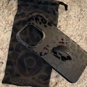 Loopy Case - iPhone 13 Pro, brand new. Matte black leopard.